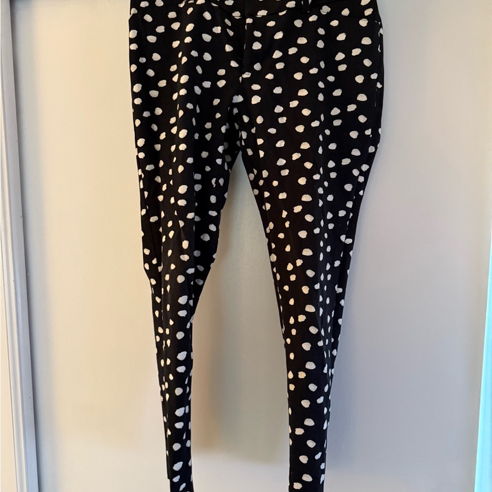 Merona Black and White Polka Dot Ankle Pants